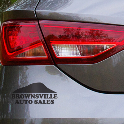 closeup of automotive sticker