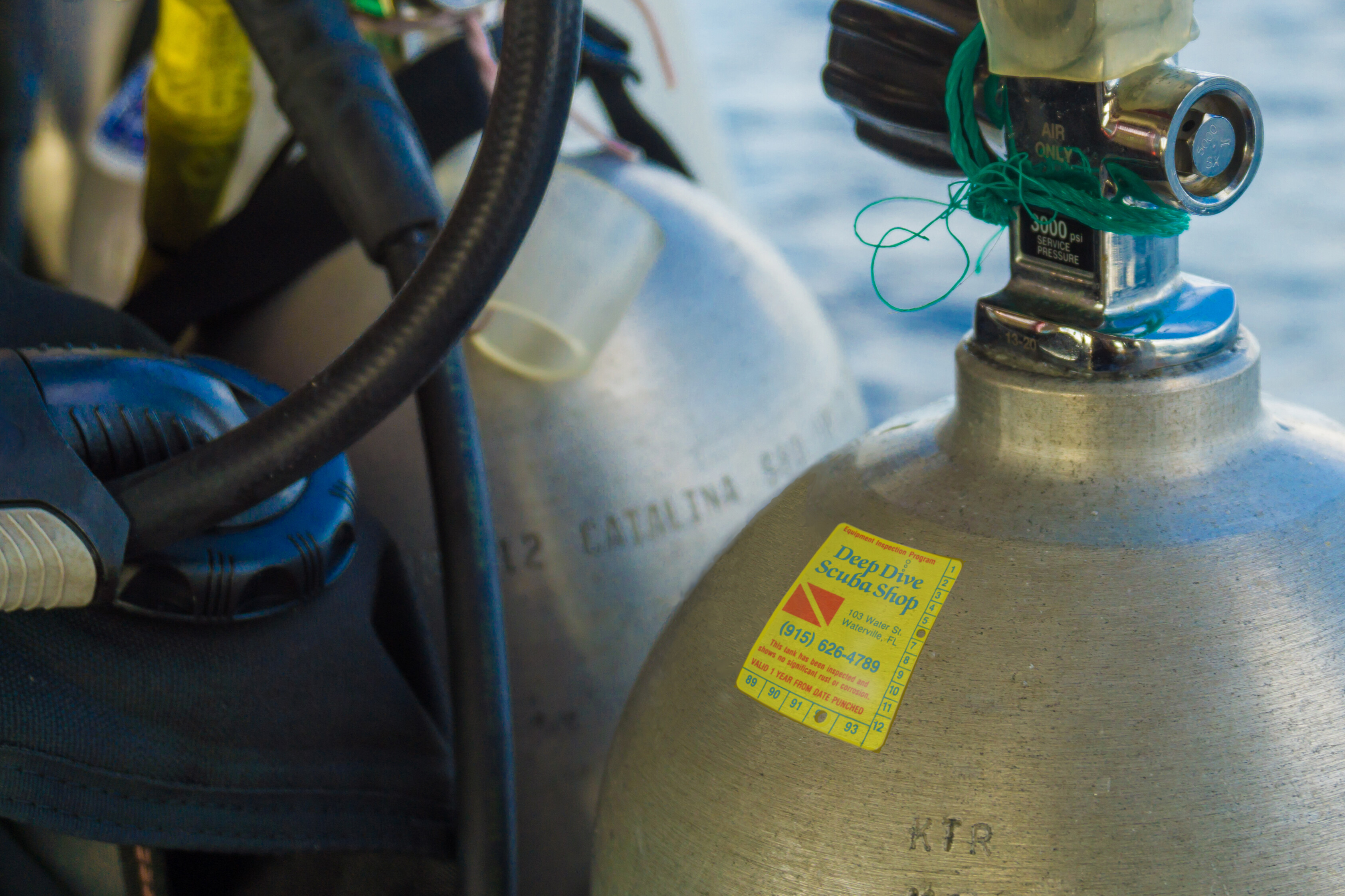 scuba tank waterproof sticker by leland